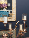 Fifty Five South Gold Hurricane Candle Holder