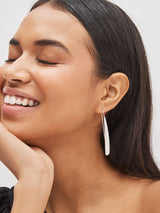 Silver Tone Pull Through Earrings