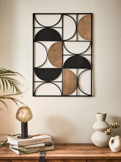 Black Bronx Metal Abstract Single Wall Art 70cm x 50cm