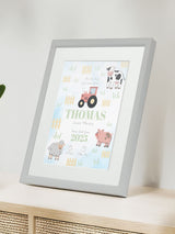 Jonnys Sister Personalised On The Day You Were Born Farmyard Framed Print Photo Frame 12 x 10 inches