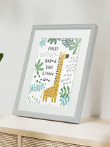 Jonnys Sister Personalised Giraffe Children's Nursery Framed Print 12 x 10 inches