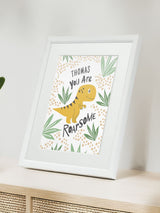 Jonnys Sister Personalised Dinosaur Framed Print 12 x 10 inches