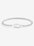 Sterling Silver Marine Link Cuff Bracelet with High Polish Finish