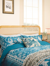 Joules Blue Hidcote Birds Duvet Cover and Pillowcase Set