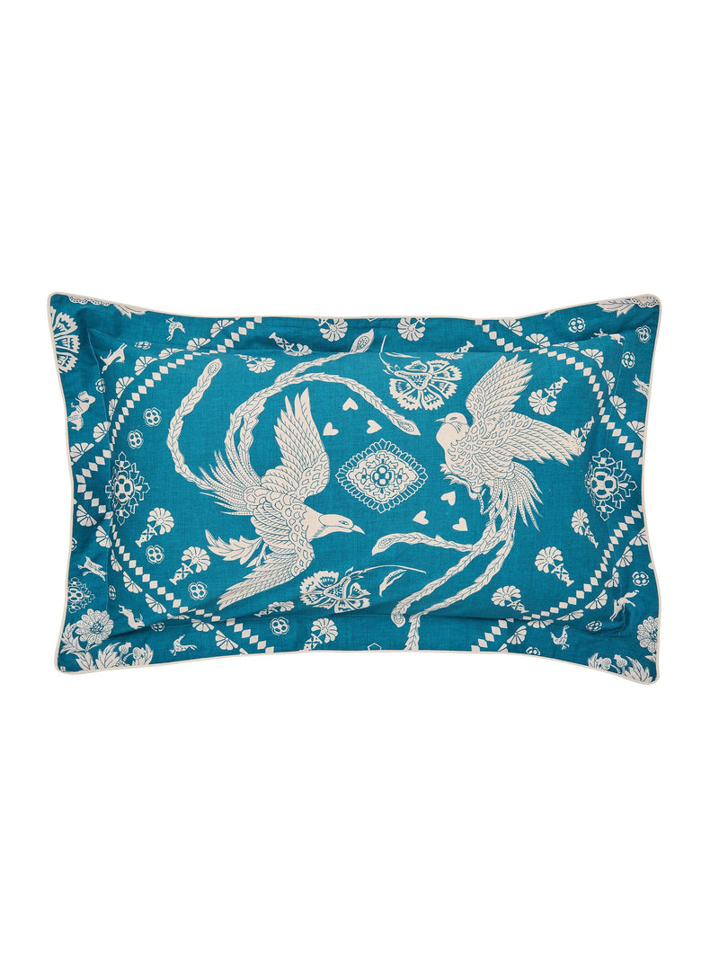 Joules Blue Hidcote Birds duvet cover and pillowcase set, UK version