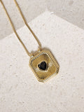 Inicio gold plated heart charm necklace 20in, UK version