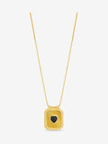 Inicio gold plated heart charm necklace 20in, UK version