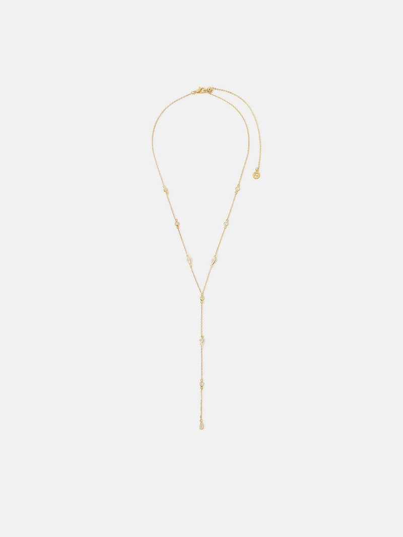 Accessorize Gold Tone 14ct Plated Diamanté Necklace - British product