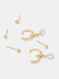 Accessorize gold-plated earrings 3-pack - British product
