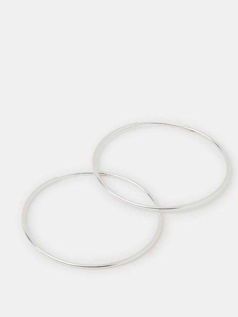 Accessorize sterling silver large hoop earrings - British product