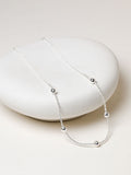 Simply Silver Polished Station Allway Necklace 460mm (British brand)