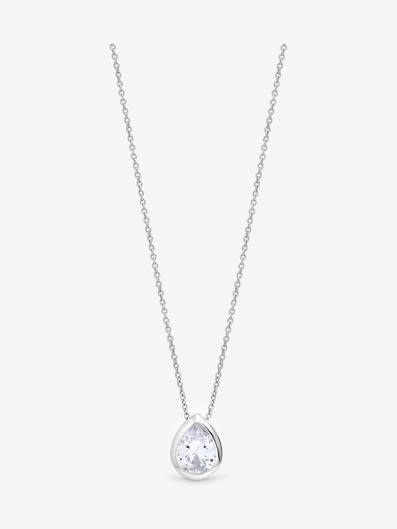 Simply Silver cubic zirconia pear pendant sterling silver (British brand)