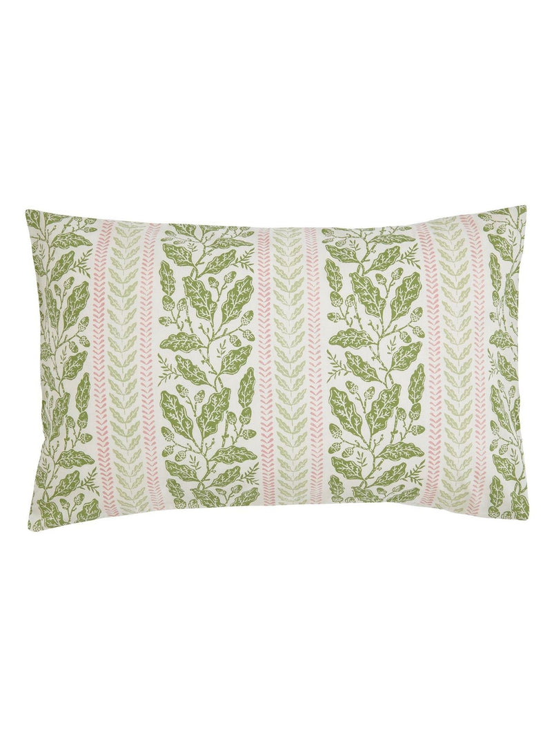 Helena Springfield Green Pink Oak Stripe Duvet Set, UK version