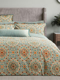 Bedeck of Belfast gold/teal Addison duvet set - British product