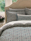 V&A red teal Indian lattice cotton duvet set (British brand)