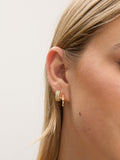 Jon Richard 14K gold pave hoops 10mm x 22mm, UK version