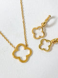 Jon Richard Gold Tone Plated Waterproof Clover Necklace