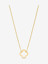 Jon Richard Gold Tone Plated Waterproof Clover Necklace