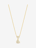 Jon Richard Gold 18K Plated Micro Pave and Heart Necklace