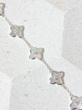Jon Richard Silver Plated and Mother of Pearl Clover Bracelet