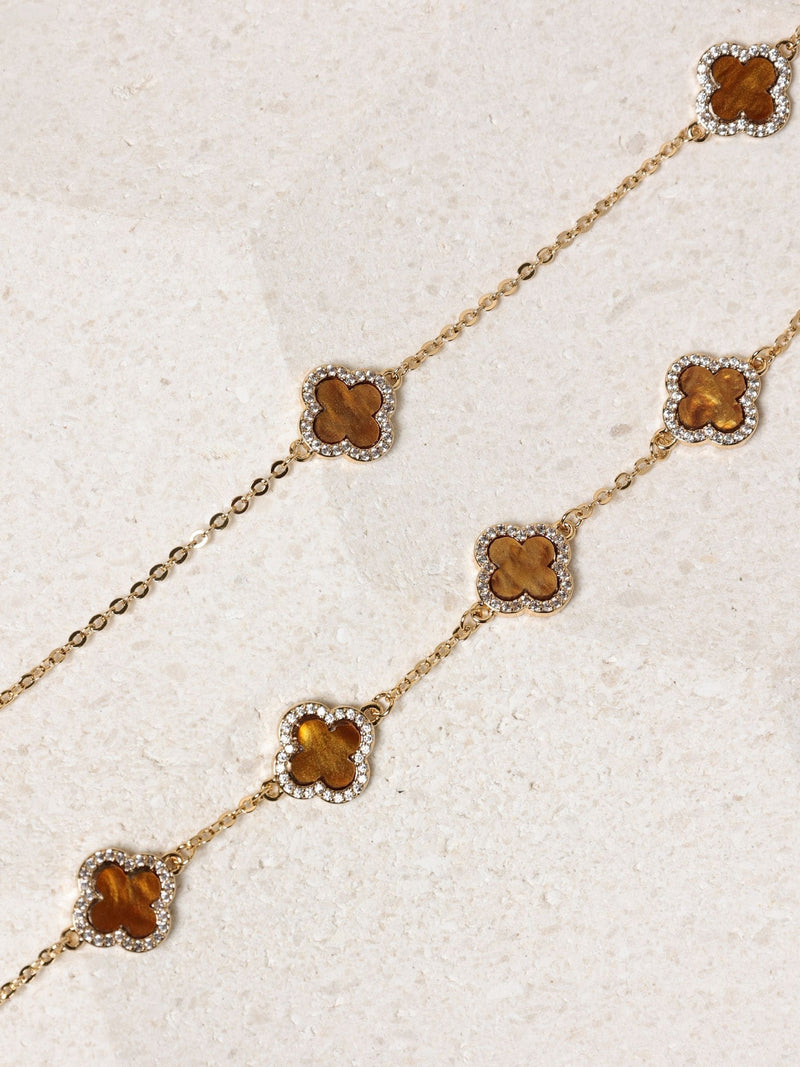 Jon Richard orange jet enamel clover bracelet, UK version