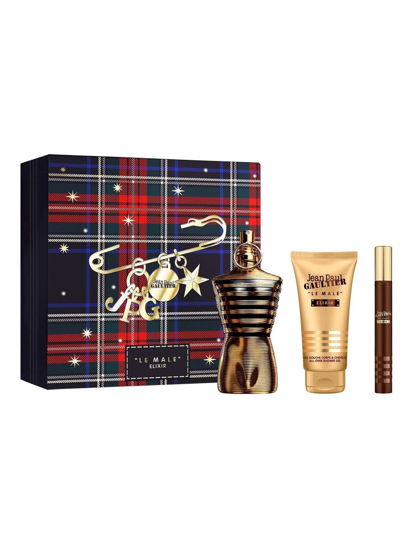 Jean Paul Gaultier Le Male Elixir fragrance gift set 75ml, UK version
