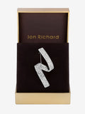 Contemporary Silver-Plated Pave Brooch Gift Box Set