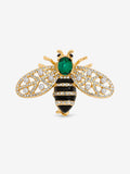 Gold Plated and Crystal Bumble Bee Brooch in Gift Box