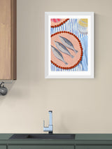 East End Prints White Sardines Supper Wall Art Print by Susie Miller