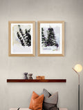 East End Prints Cartissi Oak Eucalyptus wall art prints set of two - British product