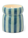 Paddywax Cabana 65oz184g Blue Navy Striped Ceramic Candle