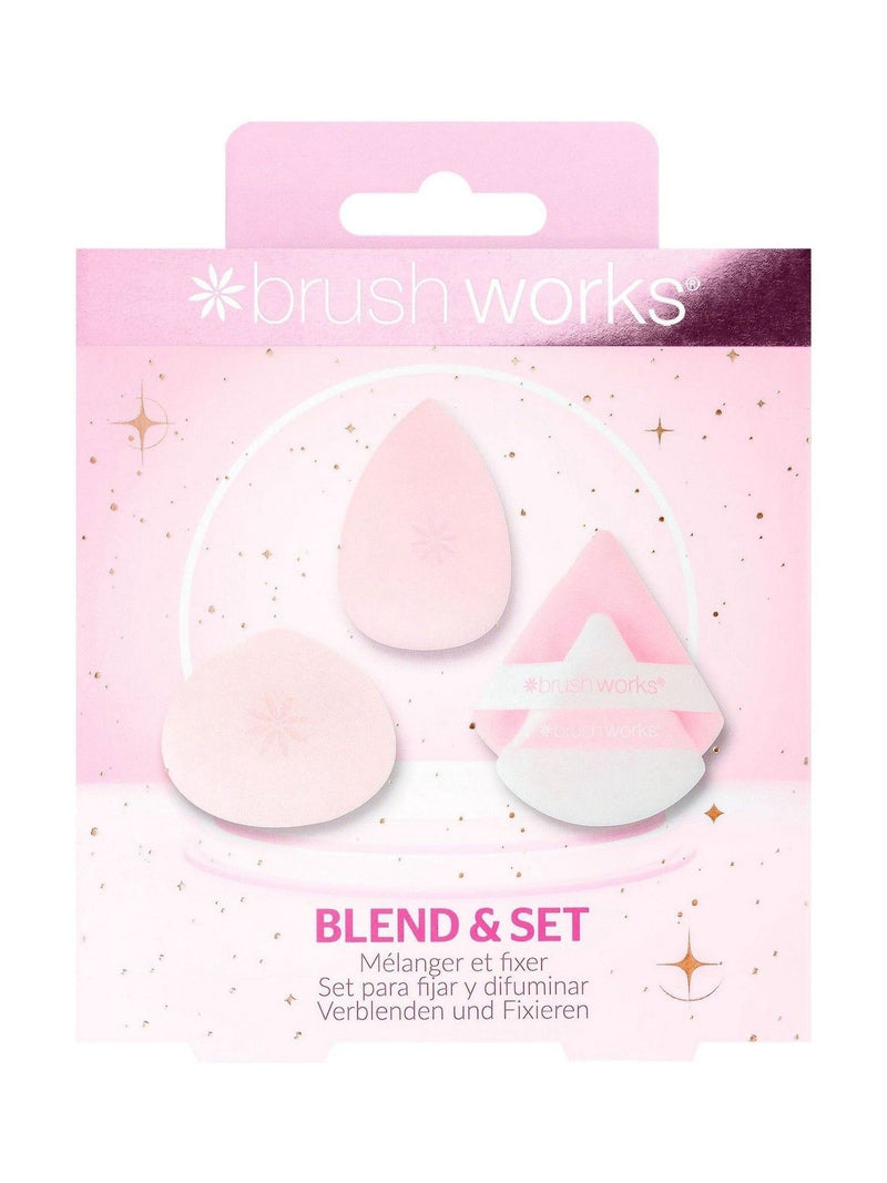 Brush Works Blend & Set Makeup Sponge & Puff Set (Worth £14)