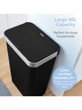 Tower Black Rectangular Sensor Bin 50L - British product