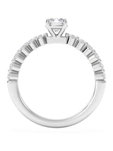The Diamond Store White Solstice 0.80ct Lab Diamond Solitaire Engagement Ring 9K White Gold