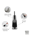 Brabantia Matt Steel ReNew toilet brush and holder 42cm - British product