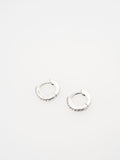 Ted Baker silver tone clear crystal Hettie hoop earrings 10mm (British brand)