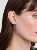 Ted Baker silver tone clear crystal Hettie hoop earrings 10mm (British brand)