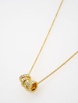 Ted Baker Gold Tone Clear Crystal Romie Roll Multi Pendant Necklace