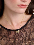 Ted Baker Gold Tone Clear Crystal Romie Roll Pendant Necklace (British brand)