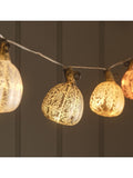 Lights4fun multicoloured 10 glass pumpkin LED string lights, UK version