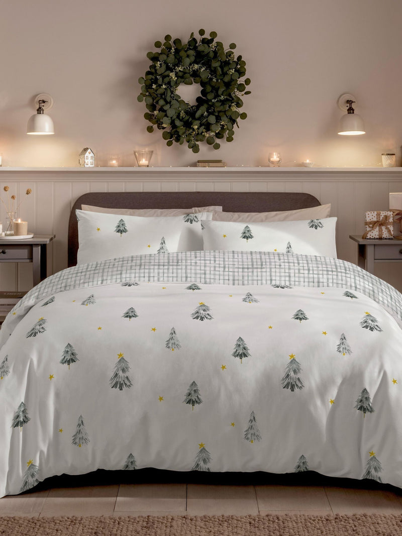 Copenhagen Home Grey Frida Christmas duvet cover set Single - British product