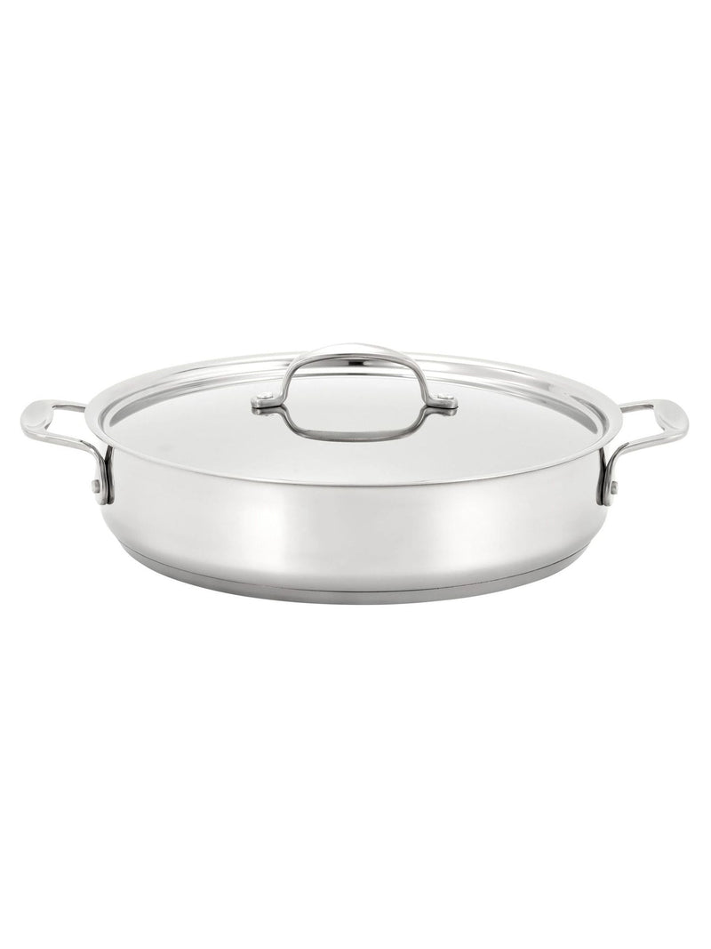 Stellar Polished Steel Profile Uncoated Shallow Caserol Pan