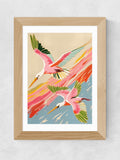 East End Prints Oak Roseate Spoonbills Wall Art Print by 83 Oranges