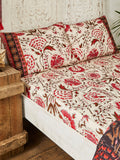 Joe Browns Cream Floral Bohemia Border Print Bed Sheet, UK version