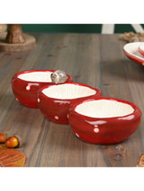 Widdop Red Toadstool & Hedgehog Triple Dish Ceramic Serving Tray