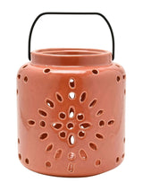 Widdop Terracotta Ceramic Lantern Home Decor 21.5cm Height