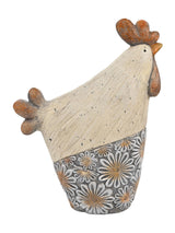 Widdop White Resin Chicken Figurine Home Decoration 22cm Height