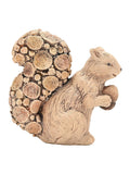 Widdop brown wood effect squirrel ornament on log, 15cm height (British brand)