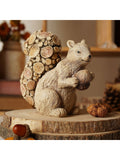 Widdop brown wood effect squirrel ornament on log, 15cm height (British brand)