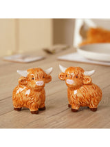 Widdop Brown Highland Cow Salt & Pepper Shakers 7cm Height